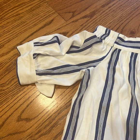 Eye of the Needle Woman’s Striped Off the Shoulder Top Size 16 - Picture 2 of 6